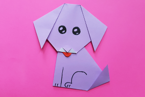 Einen Origami Hund aus Papier basteln